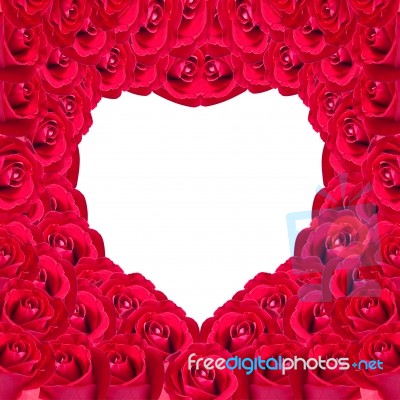 Beautiful Heart Of Red Rose Useful For Some Valentine Concept Stock Photo