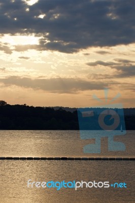 Beautiful Sunset On The Lake Stock Photo