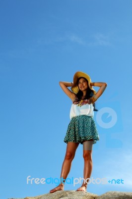 Beautiful Woman Posing Stock Photo