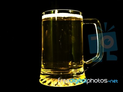 Beer Glass Isolated Stock Photo