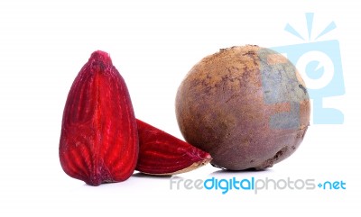 Beetroot Isolated On The White Background Stock Photo