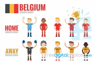 Belgium Soccer Team Stock Image