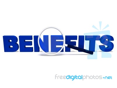 Benefits Word Means Perks Bonuses Or Reward
 Stock Image