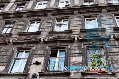 Berlin - Facade In The Eastern Part Stock Photo