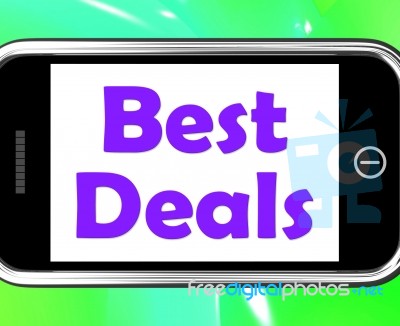 Best Deals On Phone Shows Promotion Offer Or Discount Stock Image