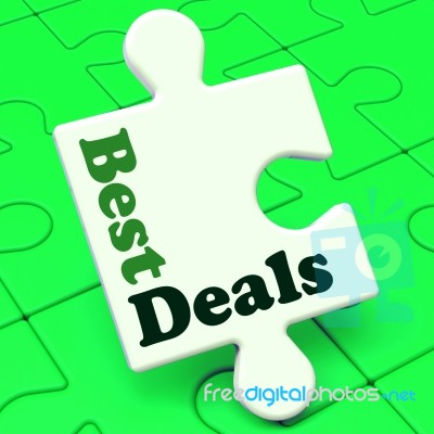 Best Deals Puzzle Shows Deal Promotion Or Bargain Stock Image