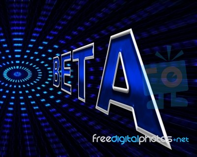 Beta Software Indicates Programming Softwares And Download Stock Image
