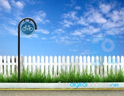 Bicycle Sign Stock Photo
