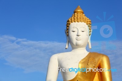 Big White Buddha Stock Photo
