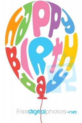 Birthday Balloon Stock Image