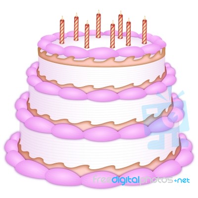 Birthday Cake Stock Image