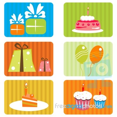 Birthday Cake With Gifts Stock Image