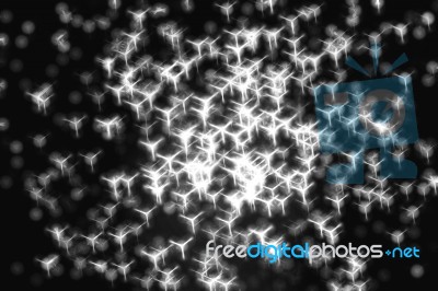 Black And White Particles Illustration Background Stock Photo