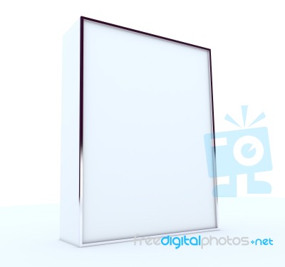 Blank Box Display Aluminum Frame Stock Image