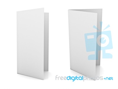 blank brochure stock image