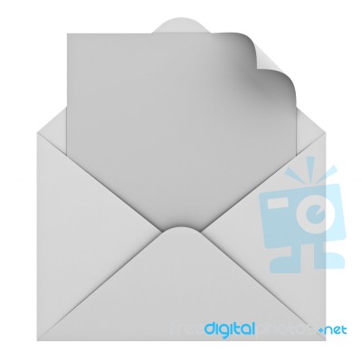 Blank Paper In Envelope Stock Image