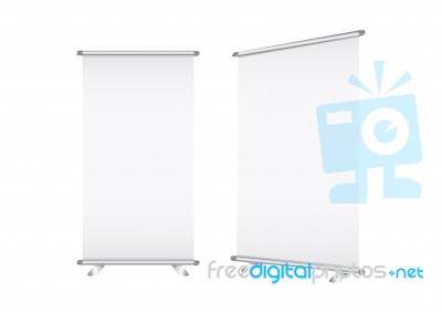 Blank Roll Up Stock Image