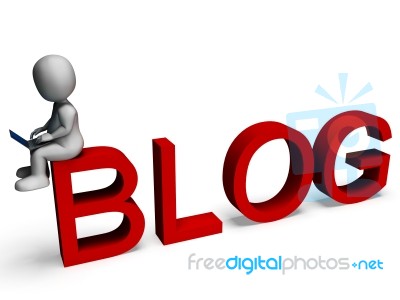 Blog Media Shows Weblog Website Stock Image