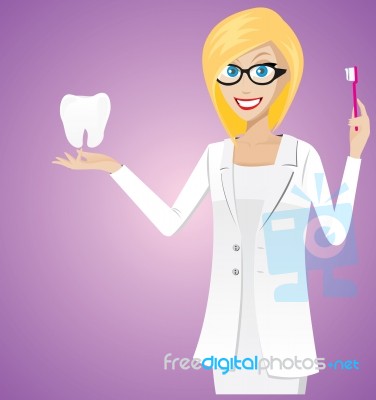 Blonde Dentist Stock Image