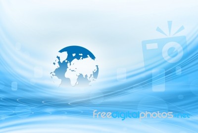 Blue Abstract Background Design Stock Image