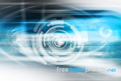 Blue Abstract Technology Background Stock Image