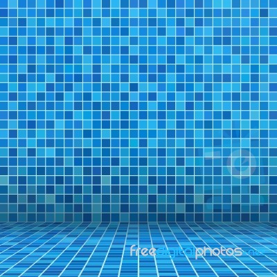 Blue Ceramic Tile Stock Image