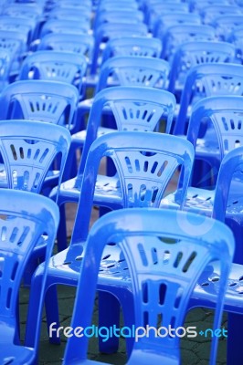 Blue Chairs Stock Photo