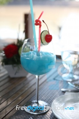 Blue Cocktail Stock Photo