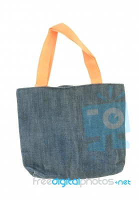 Blue Fabric Bag Stock Photo