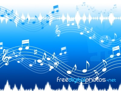 Blue Music Background Means Soul Jazz Or Blues
 Stock Image