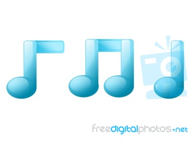 Blue Musical Notes Stock Image