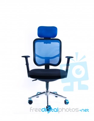 blue Office Chair Stock Photo