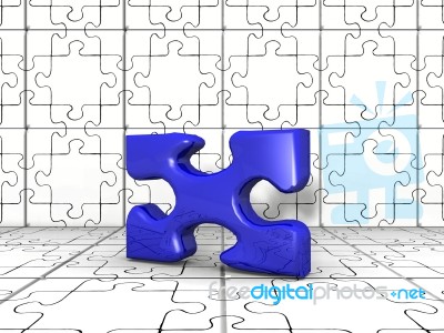 Blue Puzzle Stock Image