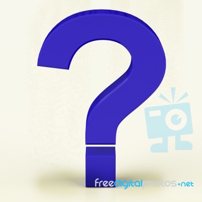 Blue Question Mark Stock Image