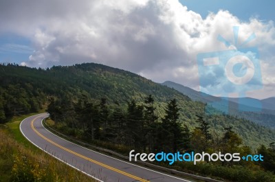 Blue Ridge Mountains And Blue Ridge Parkway Stock Photo