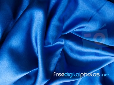 Blue Satin Background Stock Photo