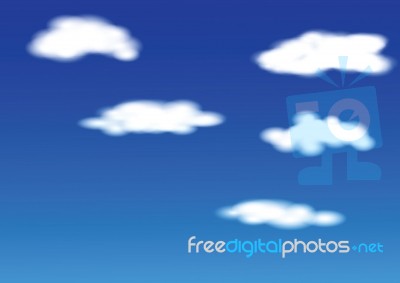 Blue Sky And Puffy White Cloud Stock Image