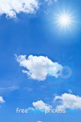 Blue Sky And White Cloud Stock Photo