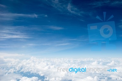 Blue Sky With Clouds Stock Photo