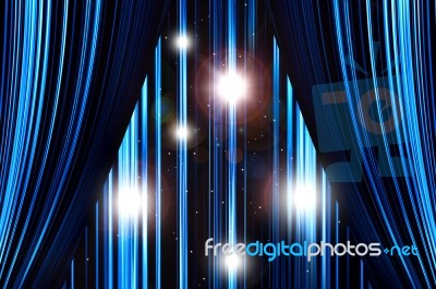 Curtains Ideas blue stage curtains : Blue Stage Curtain Stock Photo - Royalty Free Image ID 100150698