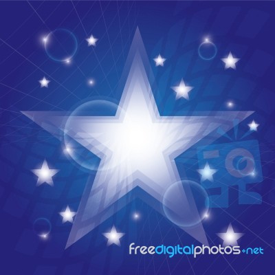Blue Stars Background Stock Image