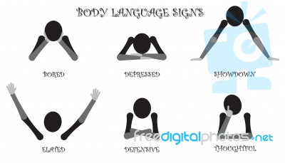 Body Language Signs Stock Image