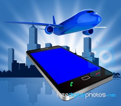 Book Flights Indicates Transportation Jet And Order Stock Image