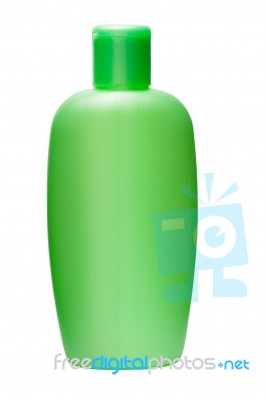 Bottle Of Shampoo Is Isolated Stock Photo