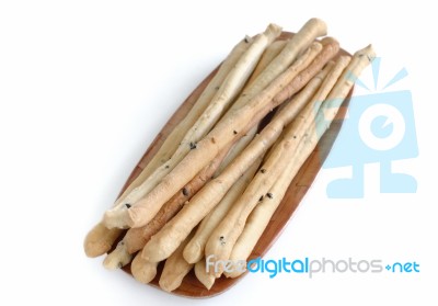Bread Sticks Isolated On White Stock Photo