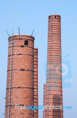 Brick Chimneys Stock Photo