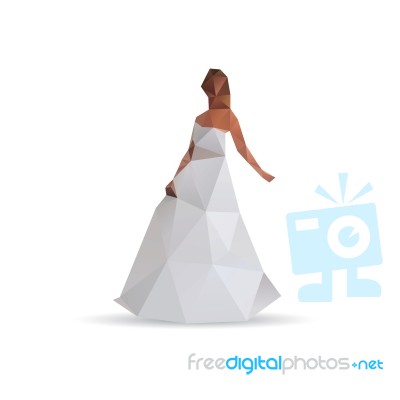 Bride Abstract Isolated Stock Image