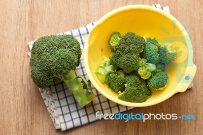 Broccoli In Bowl Stock Photo