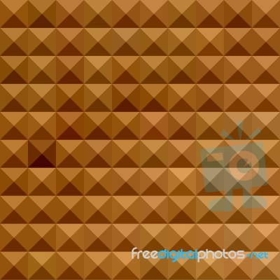 Bronze Brown Abstract Low Polygon Background Stock Image