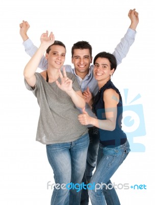 Brother And Sisters Having Fun Stock Photo